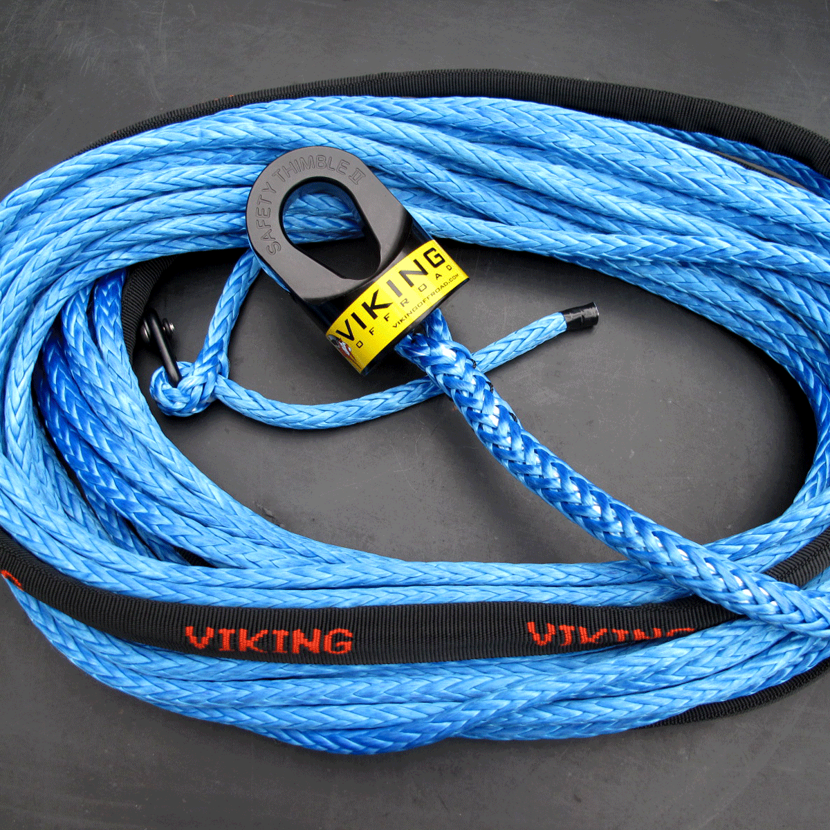 5/16 inch x 100' Viking Offroad Winchline- Blue w/ Safety Thimble 5/16 inch x 100' Viking Offroad Winchline- Blue w/ Safety Thimble