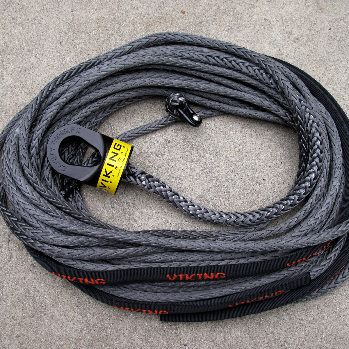 3/8 inch x 100' Viking Offroad Winchline - Black w/Black Safety Thimble 3/8 inch x 100' Viking Offroad Winchline - Black w/Black Safety Thimble