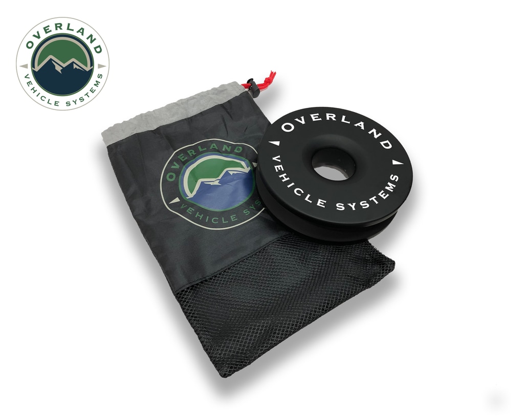Overland Vehicle Systems Recovery Ring 6.25 Inch 45,000 LBS Black With Storage Bag Universal - Click Image to Close