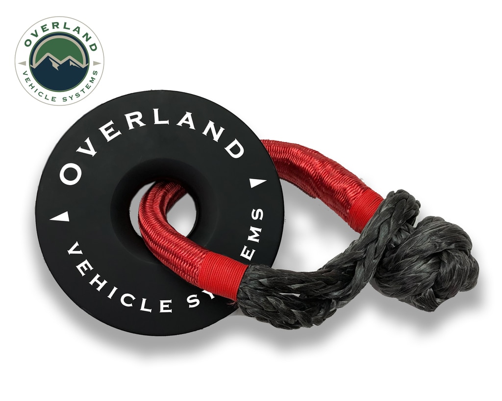 Overland Vehicle Systems Recovery Ring 6.25 Inch 45,000 LBS Black With Storage Bag Universal - Click Image to Close