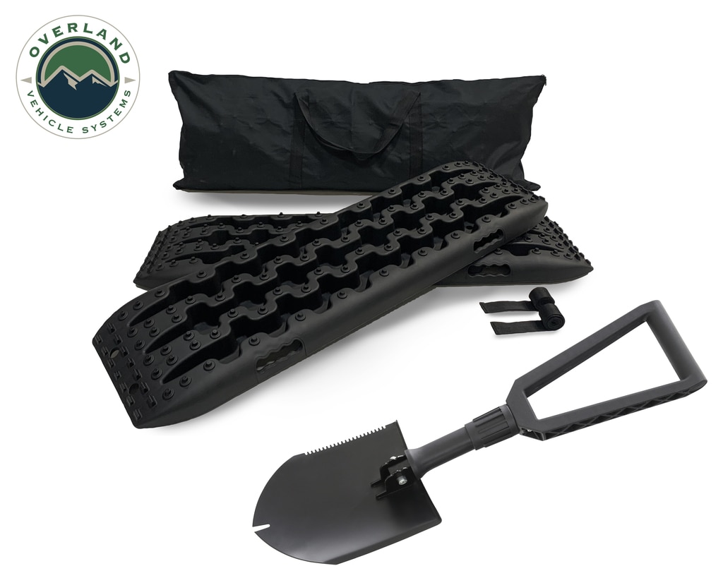 Overland Vehicle Systems Combo Kit with Recovery Ramp and Multi Functional Shovel