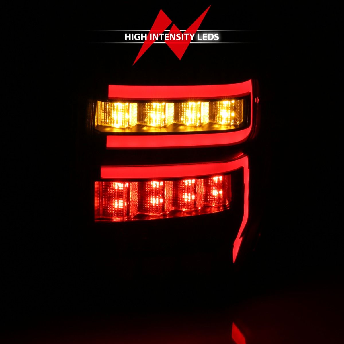 Anzo 4R T.L. Black Housing Clear Lense Red Light Bar w/Sequential Signal- 2014+