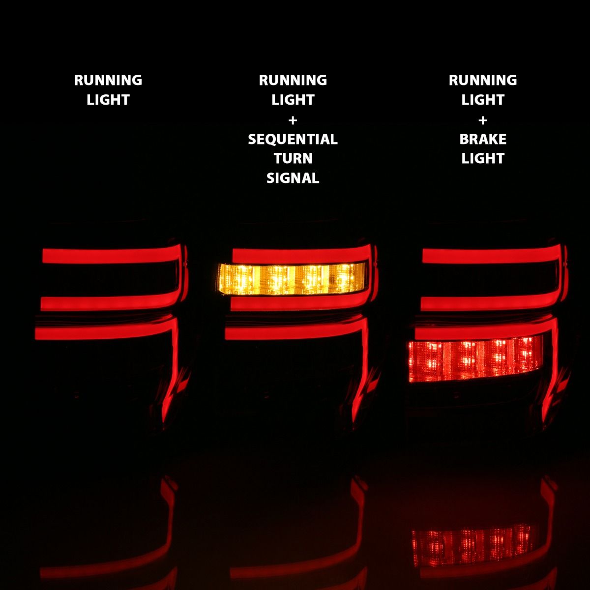 Anzo 4R T.L. Chrome Housing Clear Lense Red Light Bar w/Sequential Signal- 2014+