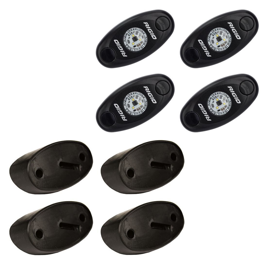 Rigid Industries Rock Light Kit Cool White Set of 4 Lights A-Series - Click Image to Close