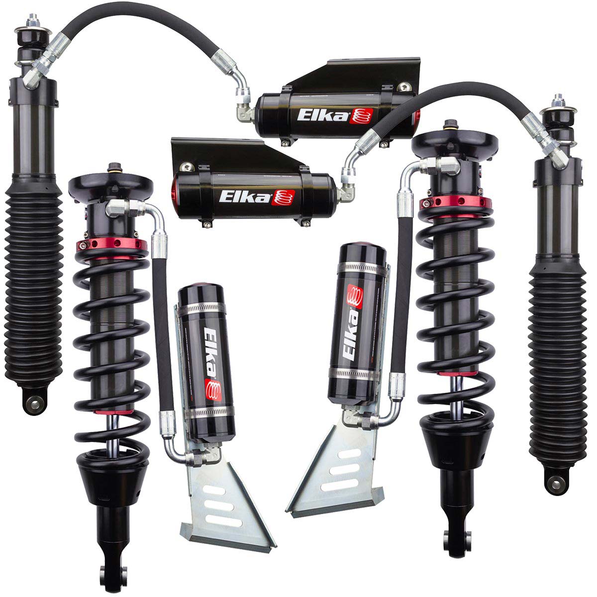 Elka 2.5 RESERVOIR FRONT & REAR SHOCKS KIT for TOYOTA 4RUNNER, 2010 to 2020 (non-KDSS) (2 in. to 3 in. lift)