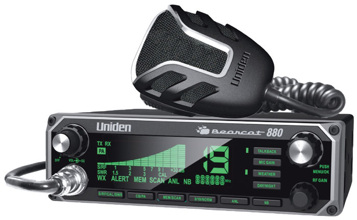 Uniden Bearcat 880 CB Radio with 7 Color Display Backlighting