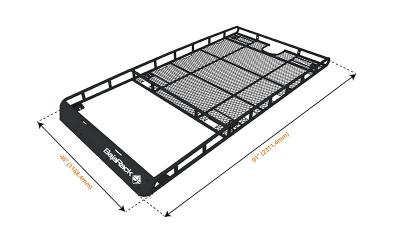 Baja Rack 4Runner Gen 5 Standard Basket (long) Rack (sunroof cutout - mesh floor) 2010-2022