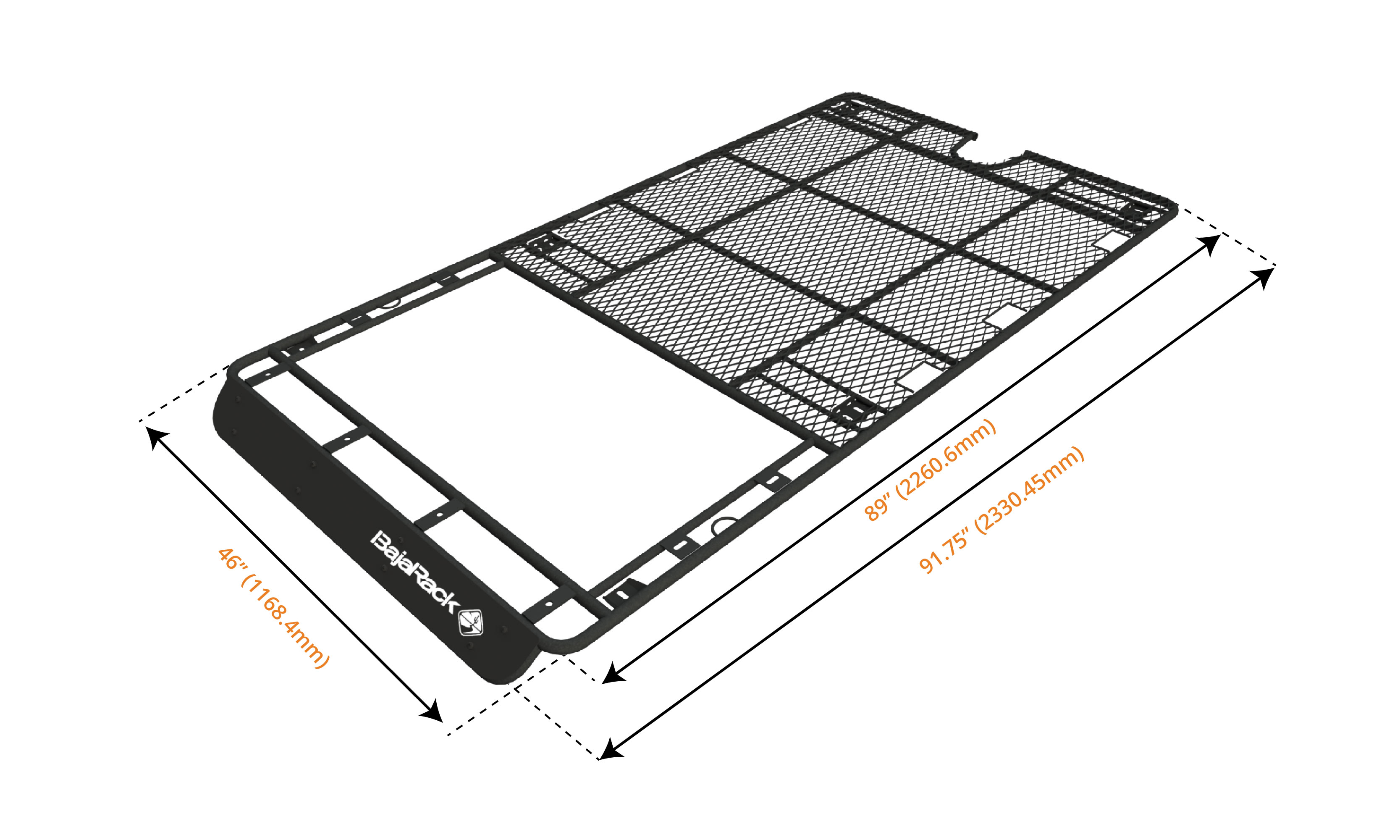 Baja Rack 4Runner Gen 5 UTility (flat) Rack (sunroof cutout - mesh floor) 2010-2022