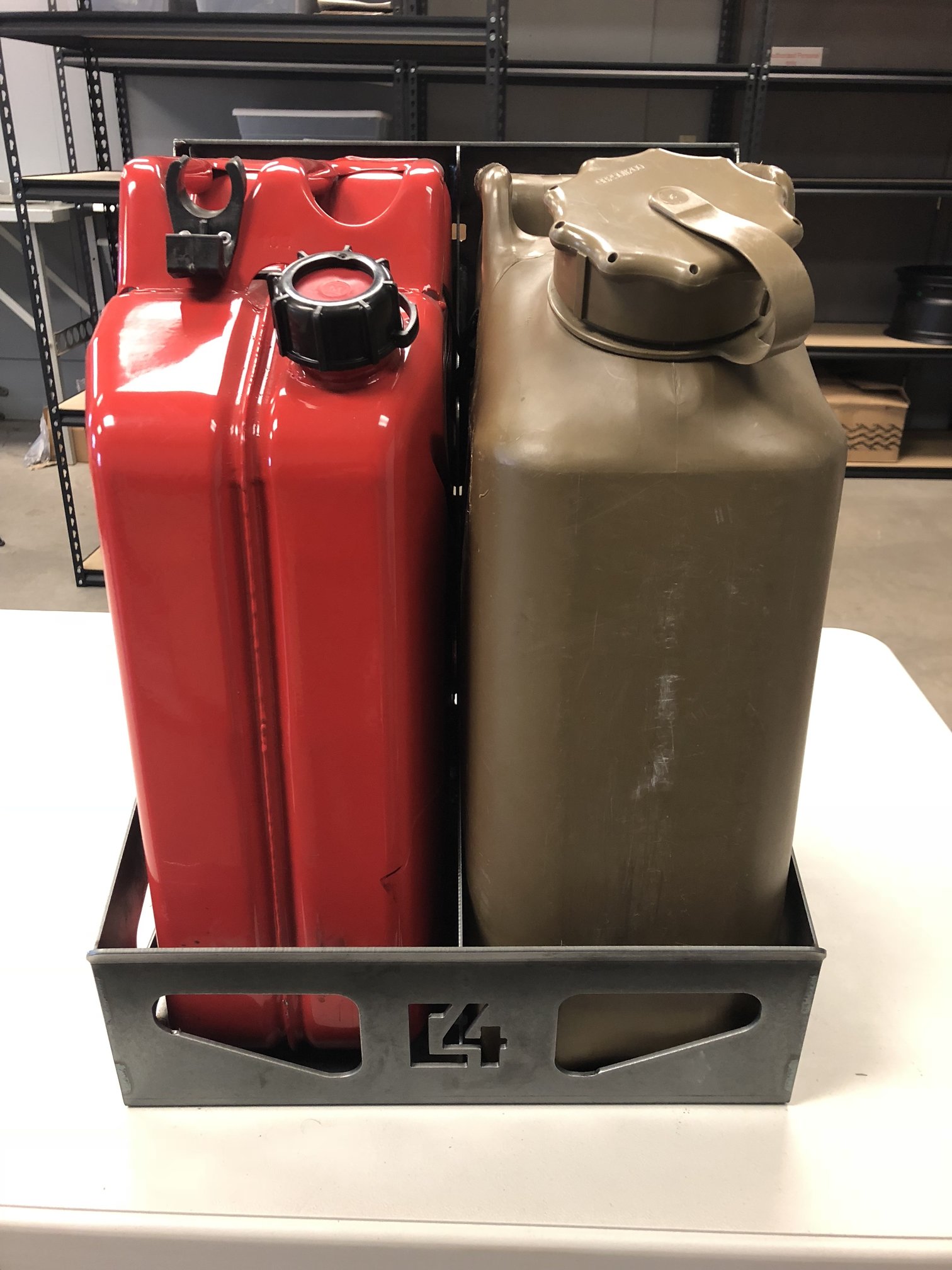 C4 Fab Dual Jerry Can Holder (Ships Free)