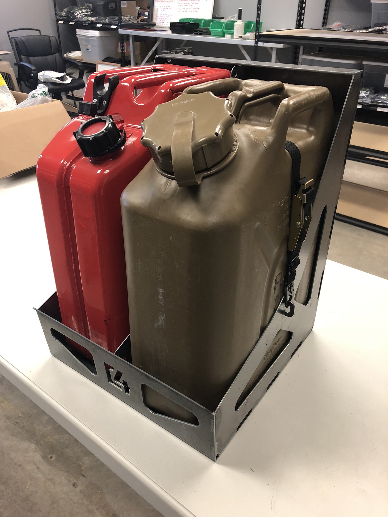 C4 Fab Dual Jerry Can Holder (Ships Free)