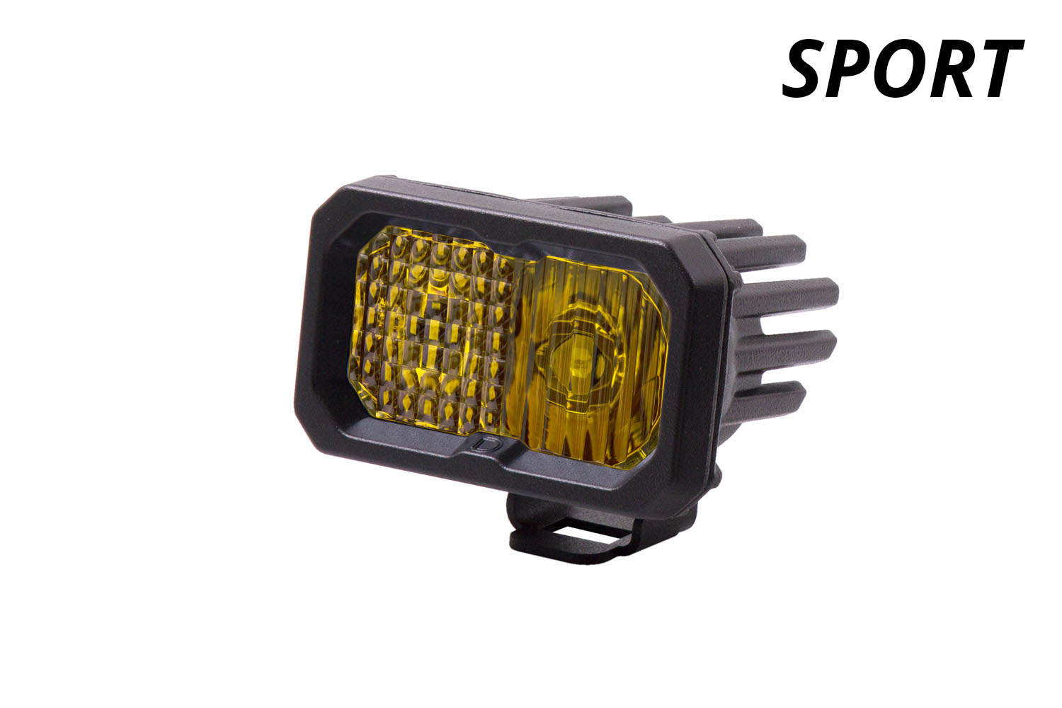 Diode Dynamics Stage Series 2 Inch LED Pod, Sport Yellow Flood Standard ABL Each