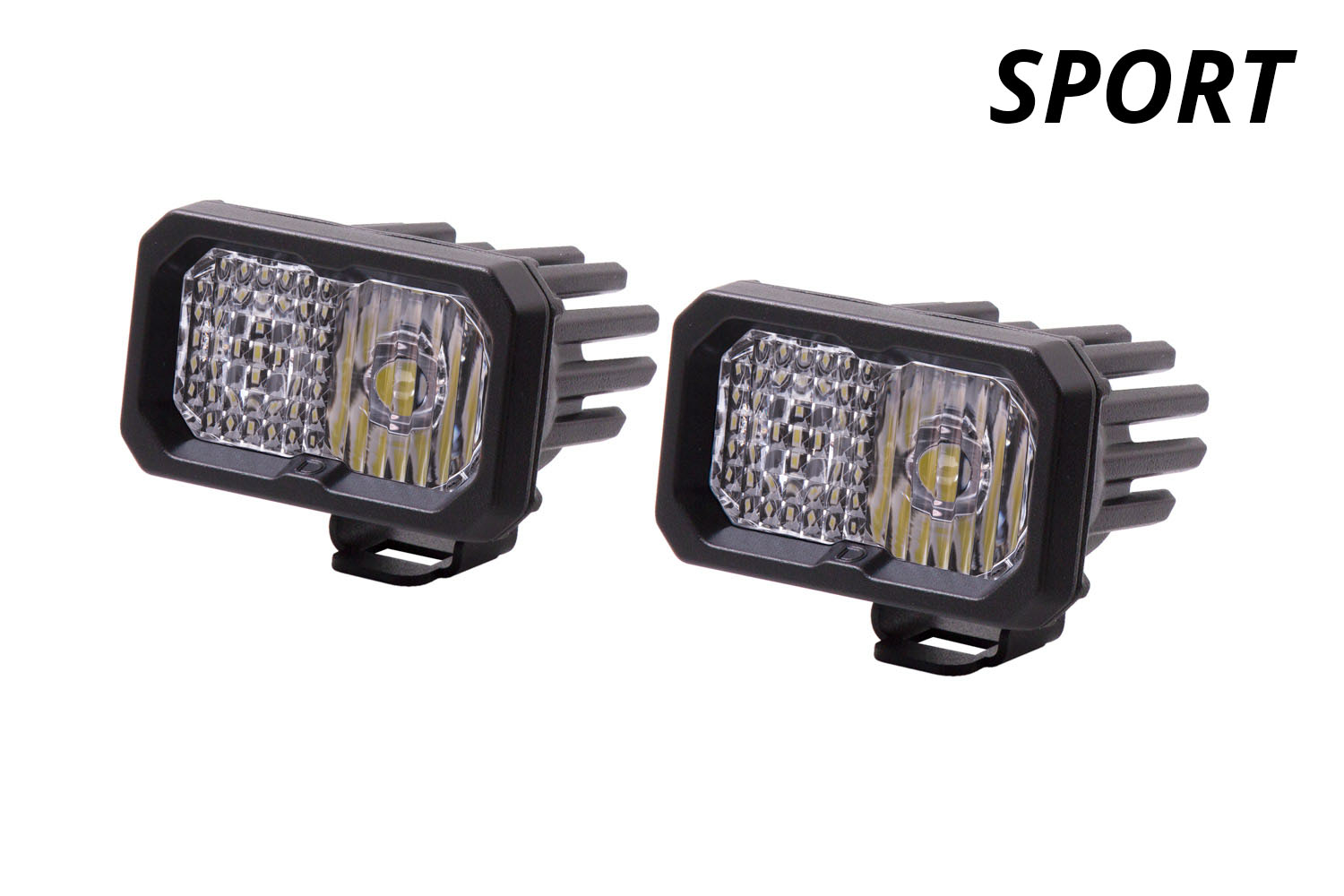 Diode Dynamics Stage Series 2 Inch LED Pod, Sport White Spot Standard WBL Pair