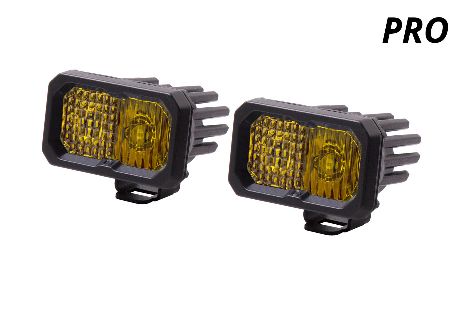 Diode Dynamics Stage Series 2 Inch LED Pod, Pro Yellow Spot Standard ABL Pair