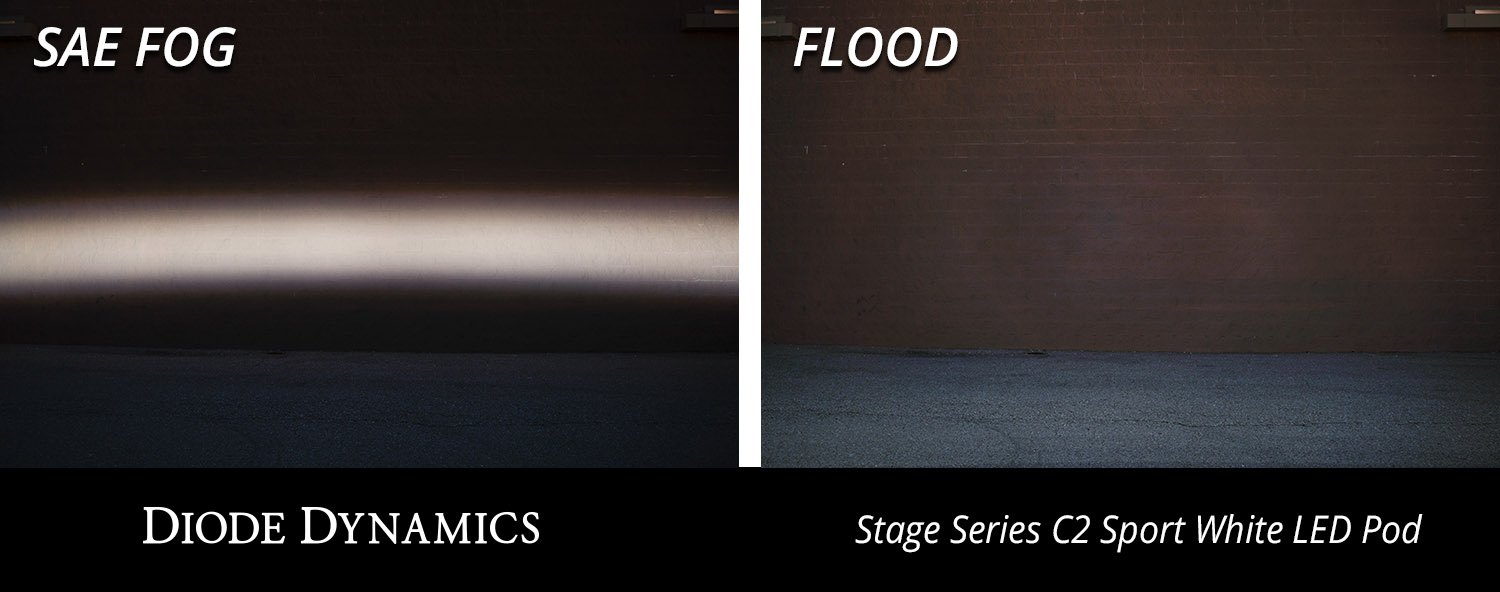 Diode Dynamics Stage Series 2 Inch LED Pod, Sport White Flood Flush RBL Each