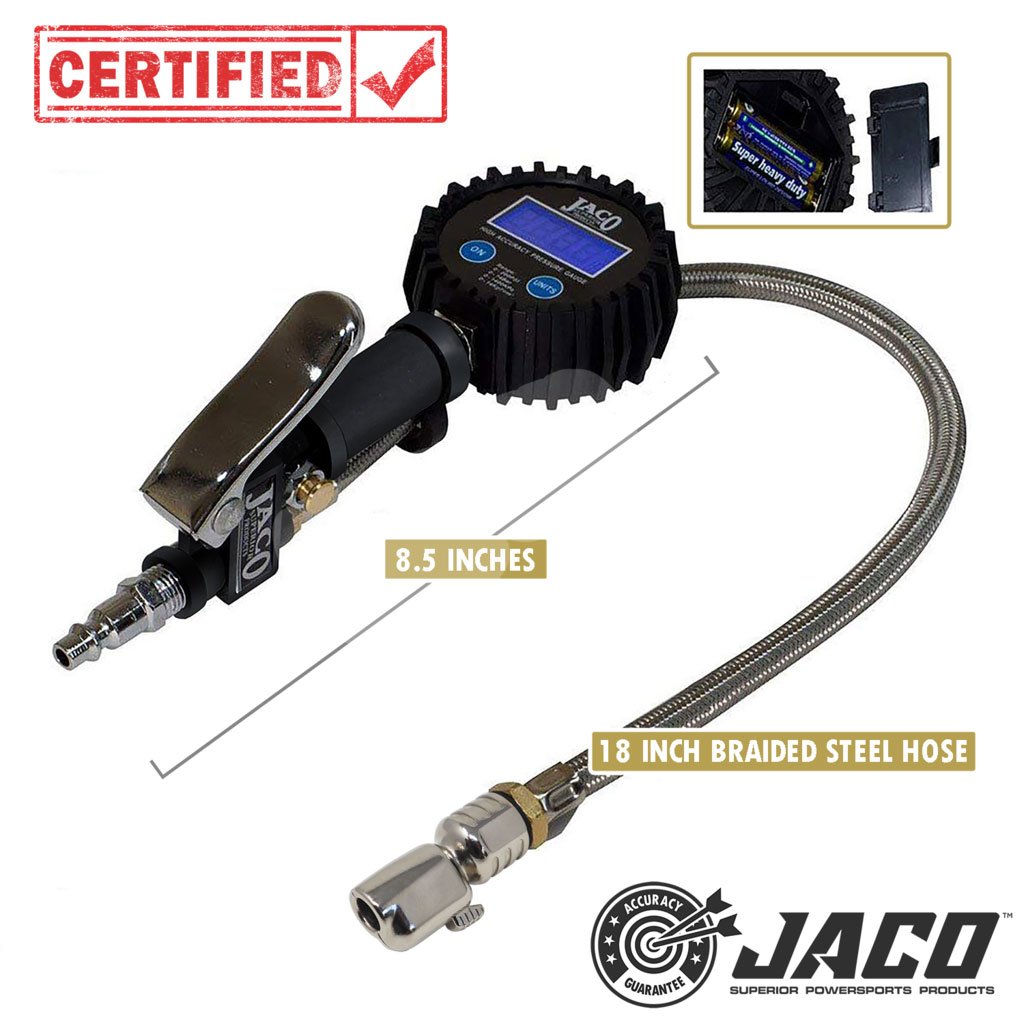 JACO FlowPro Digital Tire Inflator with Pressure Gauge - 200 PSI - Click Image to Close