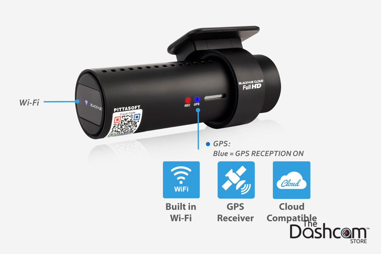 BlackVue 1080p HD GPS & WiFi Single-Lens Cloud-Capable Dashcam BlackVue 1080p HD GPS & WiFi Single-Lens Cloud-Capable Dashcam