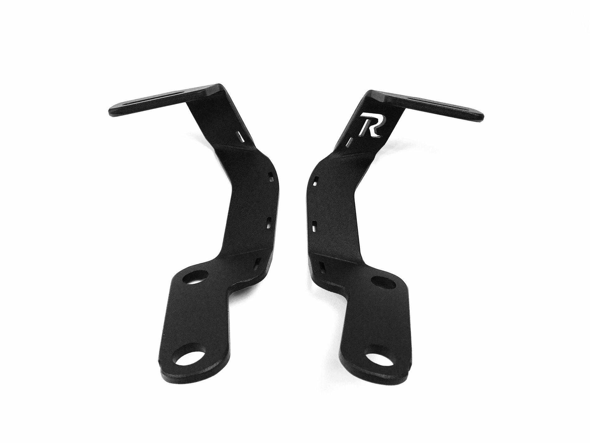 Rago 4Runner Ditch Light Brackets - Black Powdercoated Stainless Steel 2010+ - Click Image to Close