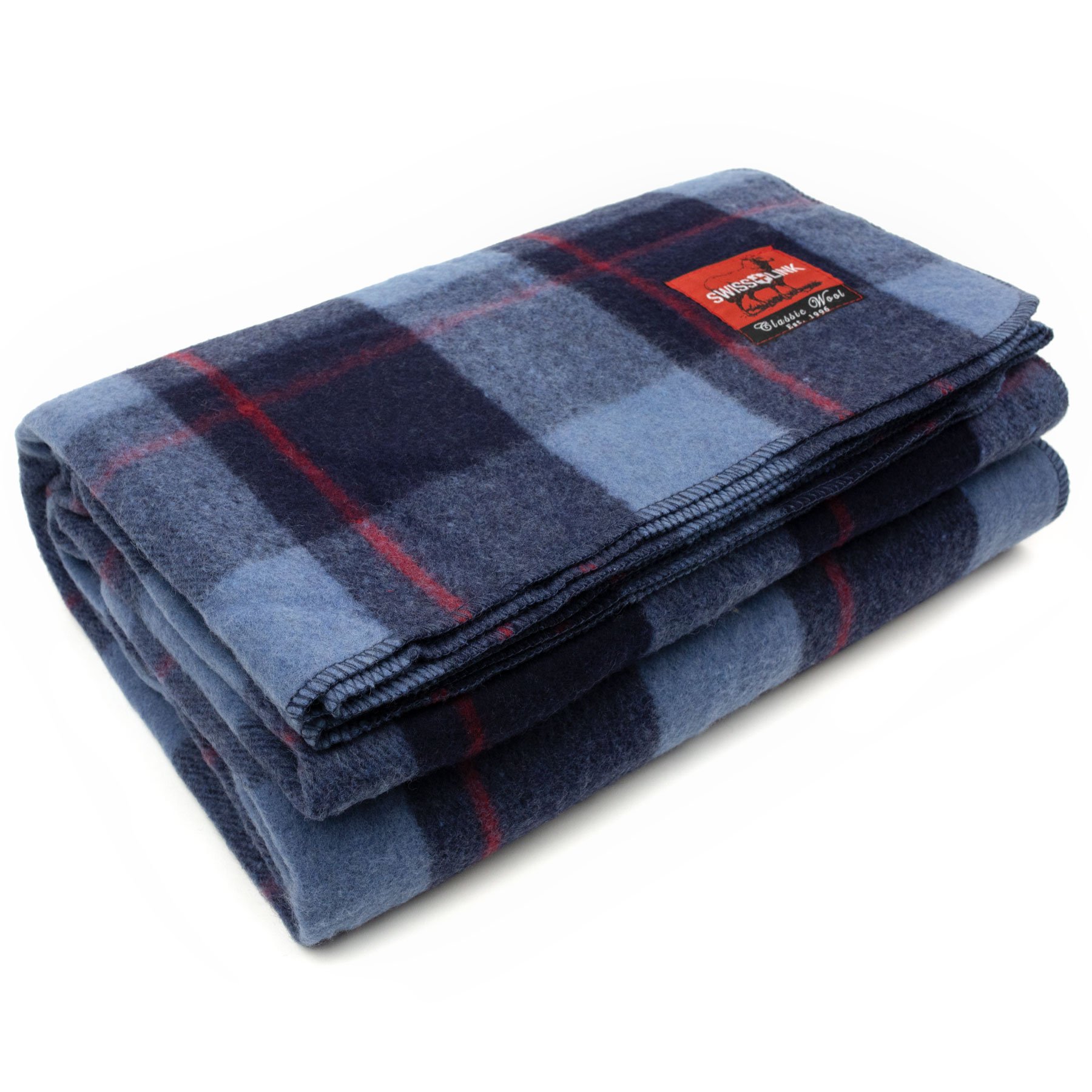 Swisslink Classic Wool Plaid Blanket - Five different Patterns 80% wool