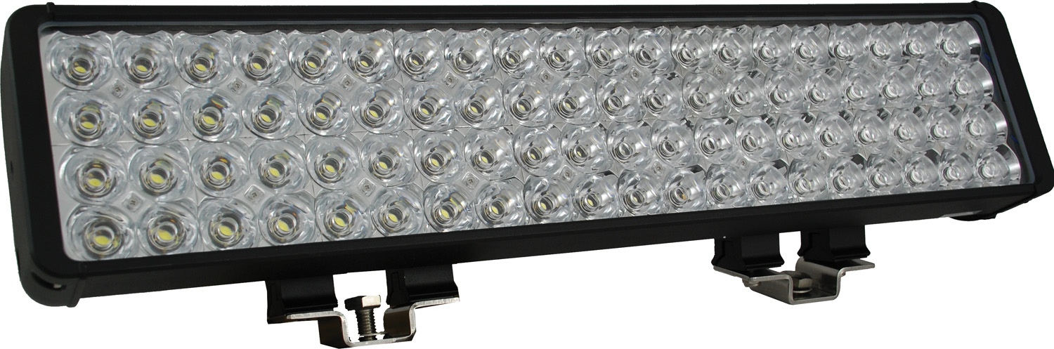 22 inch XMITTER DOUBLE BAR BLACK 80 3W LED'S EURO - Click Image to Close