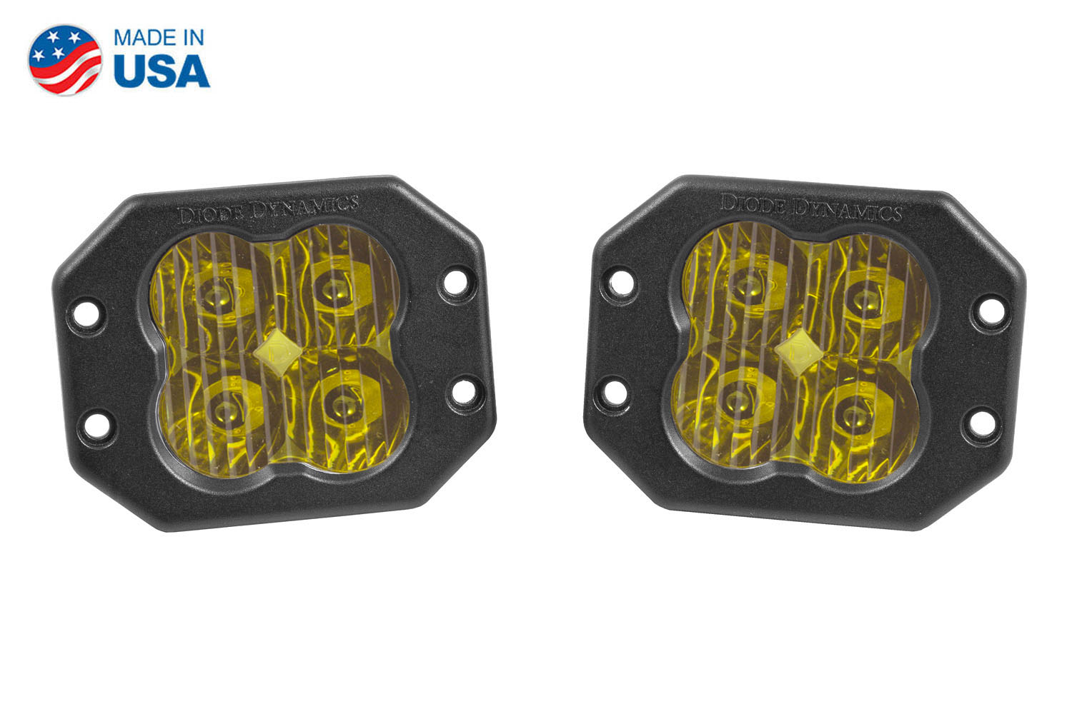 Diode Dynamics Worklight SS3 Sport Yellow Driving Flush (pair)