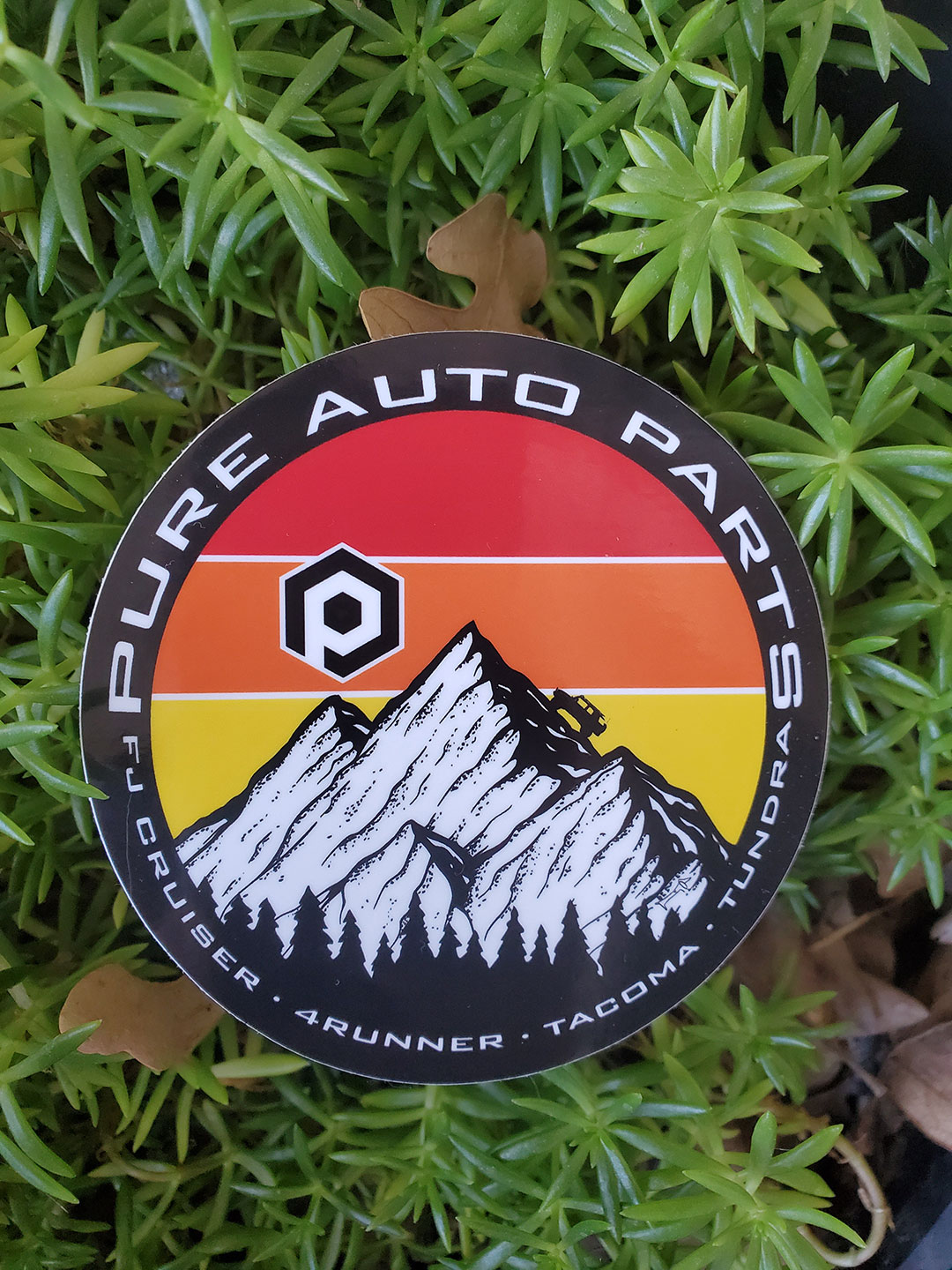PURE AUTO PARTS - Overlanding Sticker w/ Traditional Toyota Stripes