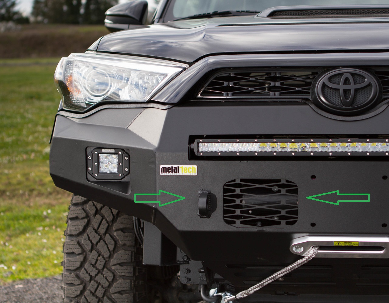 Metal Tech Winch Hole Covers Fortress Bumper 2014-2019