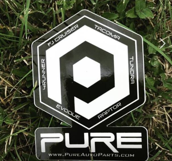 *PURE* branded sticker - Black & White Gloss (3x4in) *PURE* branded sticker - Black & White Gloss (3x4in)