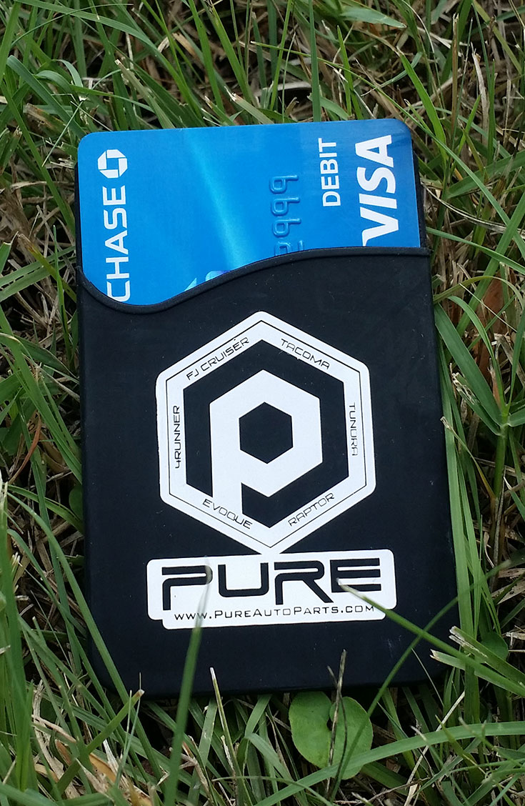 *PURE* branded silicone mobile pocket or cell phone credit card holder *PURE* branded silicone mobile pocket or cell phone credit card holder